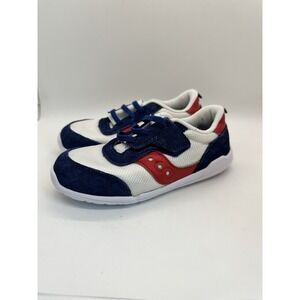 Saucony Unisex-Child Jazz Riff Sneaker Size  11W Red White‎ and Blue EUC!
